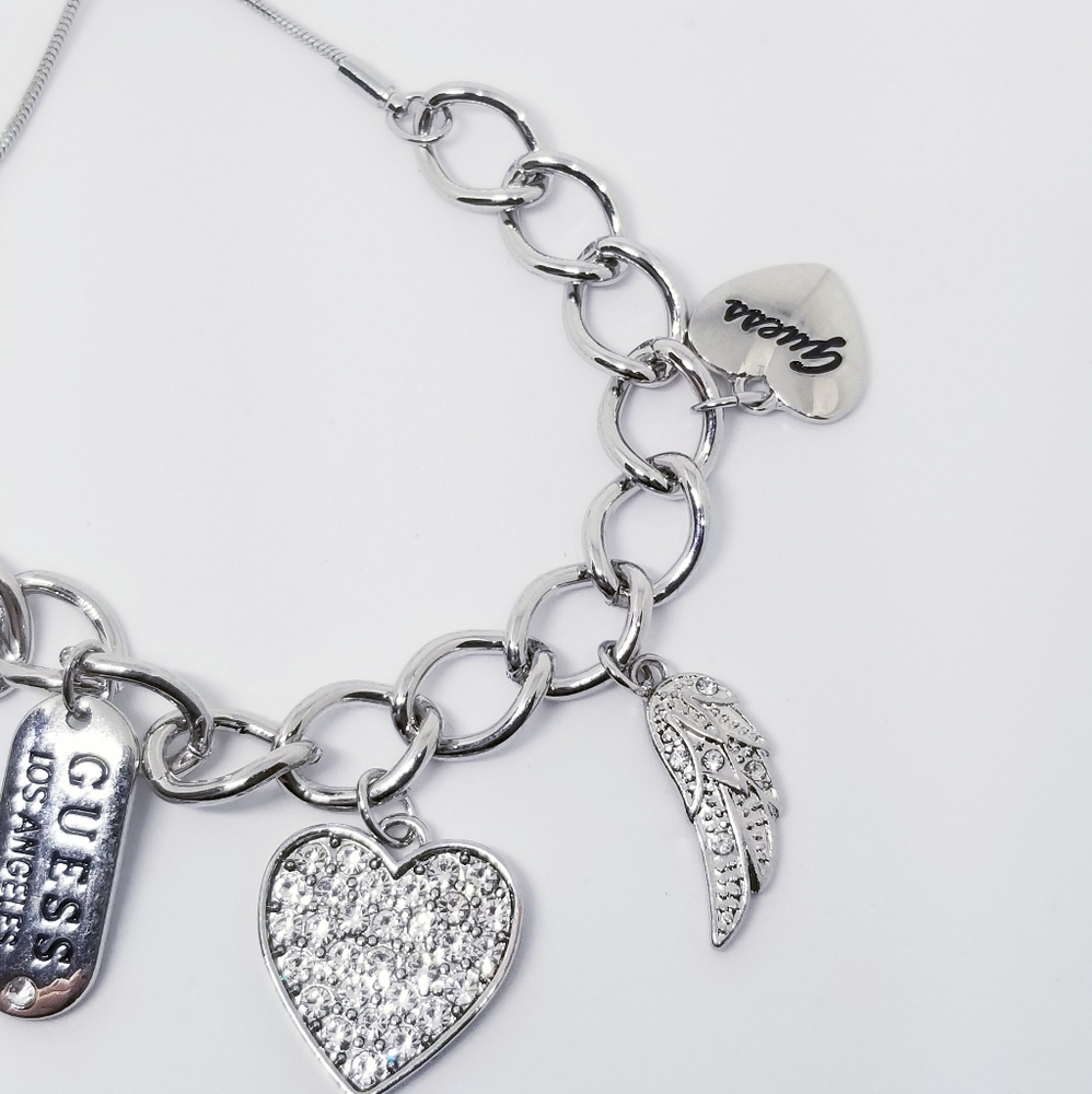 Silver Plated Guess Charm Bracelet - Picture 4 of 4